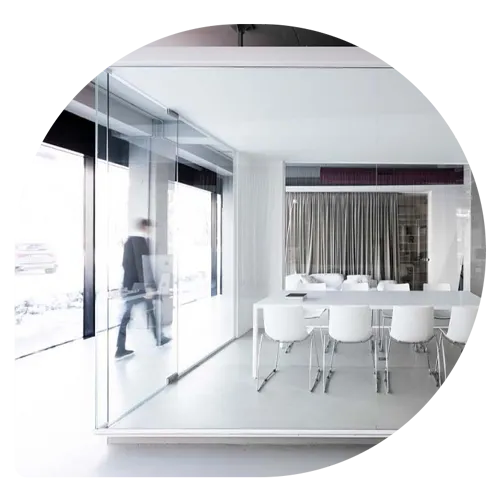 پارتیشن شیشه ای تک جداره